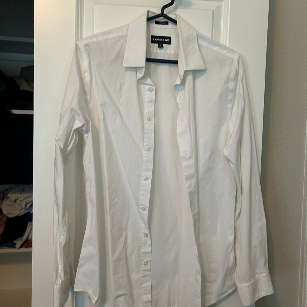 Men's Medium Express White Button Down.